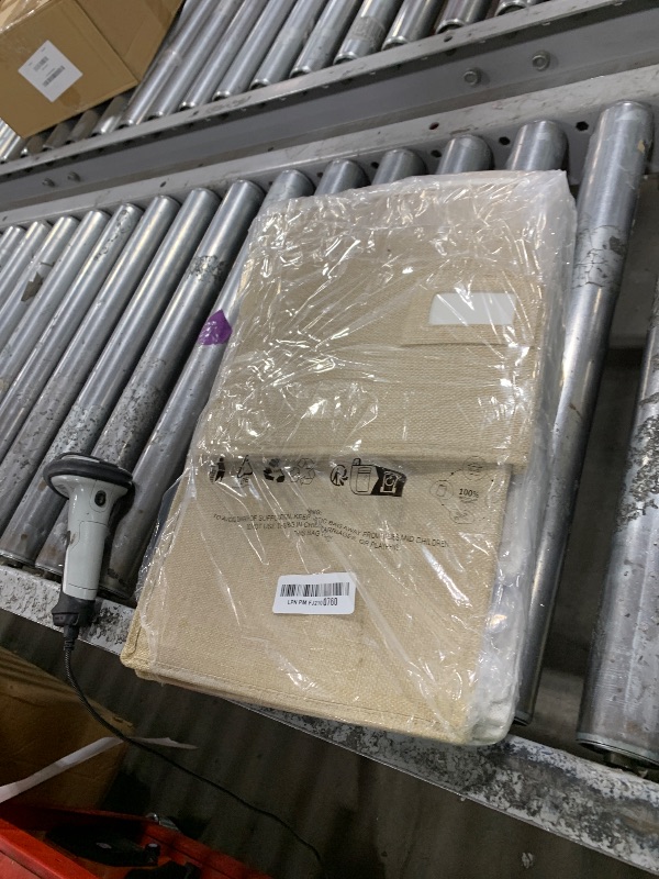 Photo 1 of LotFancy Stemware Storage Container, Hard Shell, Large Wine Glass Storage Box for Moving, Stackable, Foldable, Crystal Glassware, Drinkware Case with Dividers & Handles, 21”x15.5”x10”, Beige