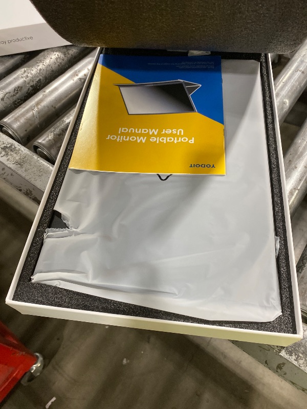 Photo 1 of Yodoit Portable Monitor Touchscreen 10-Point 15.6" FHD IPS Display with USB Type C Port and Speakers with Smart Cover Compatible with PC, MacBook, Xbox (Black)