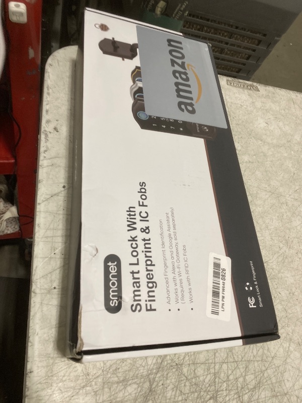 Photo 1 of Smart Lock Front Door, SMONET Keyless Entry Door Lock with Handle, Smart Front Door Lock Set Fingerprint Smart Deadbolt Bluetooth Electronic Digital Keypad Lock, Auto Lock Work with Alexa, Black