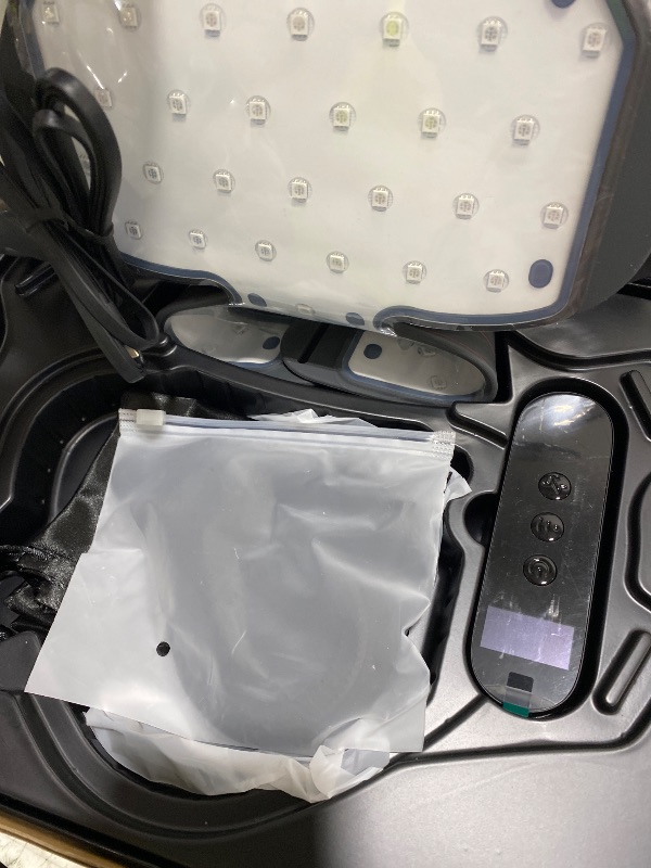 Photo 1 of Hooga Red Light Therapy LED Mask and Neck Piece Combo Set, Tri Chip LEDs, 630 nm and 660nm Red & 850nm Near Infrared, Adjustable, USB Type-C Rechargeable