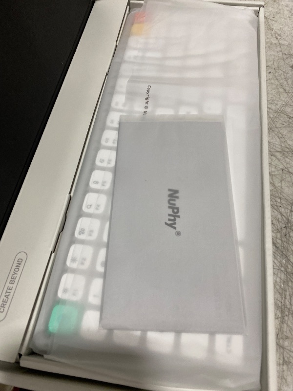 Photo 1 of nuphy Air75 V3 Hot Swappable Wireless Mechanical Keyboard, 84 Keys 75% Custom Low Profile Keyboard with Knob, RGB Backlit, Gasket Mounted, Support Bluetooth/2.4GHz/USB-C,White-Brown Nano