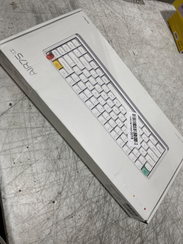 Photo 1 of nuphy Air75 V3 Hot Swappable Wireless Mechanical Keyboard, 84 Keys 75% Custom Low Profile Keyboard with Knob, RGB Backlit, Gasket Mounted, Support Bluetooth/2.4GHz/USB-C,White-Brown Nano