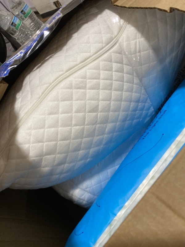 Photo 1 of DreamyBlue Signature Pillow w/Adjustable Loft • Shredded Memory Foam Fill • Neutral Alignment for Side, Back, and Stomach Sleepers • Washable Bamboo Rayon Cover • CertiPUR-US Certified Foam (King)