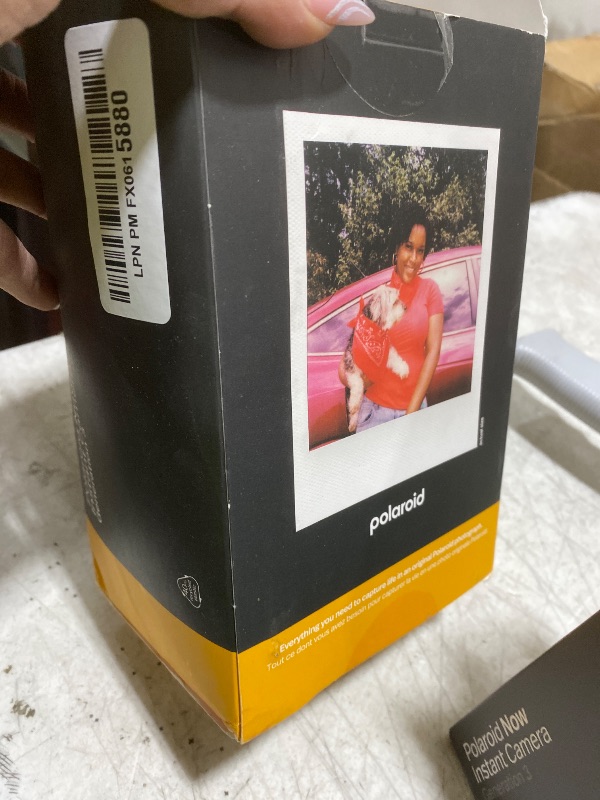 Photo 1 of Polaroid Now 3rd Generation I-Type Instant Camera + Film Bundle - Now Black Camera + 16 Color Photos (6560)