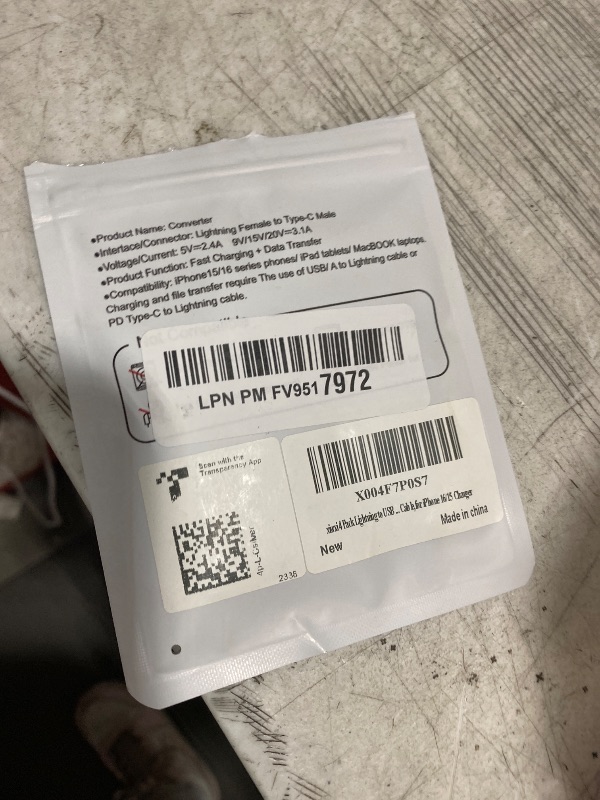 Photo 1 of ????? ???????? Lightning to USB C Adapter for iPhone 17/16/15 Series,iPad Pro,Charging & Data Sync ONLY,Type C Charger Connector,for iPhone 17/16 Charger,17/16 Accessroies,Not for Audio