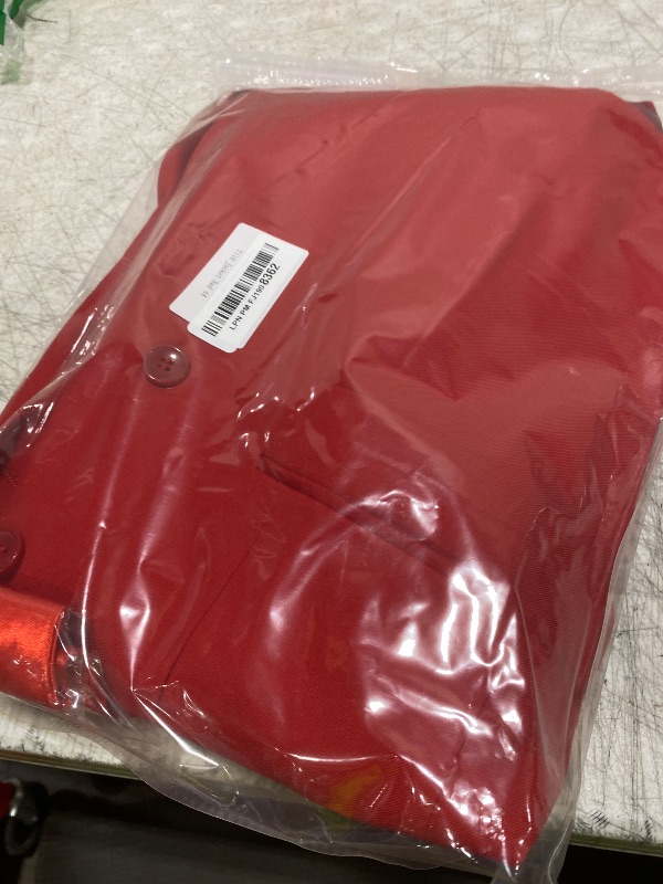 Photo 1 of MOGU Men's Double-Breasted Suit Blazer Slim Fit Solid Color Sport Coat Jacket for Business, Wedding, Prom & Formal Events US Size 44 Red