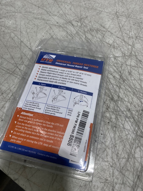 Photo 1 of UTR - Universal Thread Restorer. External Thread Repair Tool. Easily Replaces hundreds of Dies. Automatically chases threads within range 5/32" - 1/2",4-13 mm. All In One Patented Universal Solution!