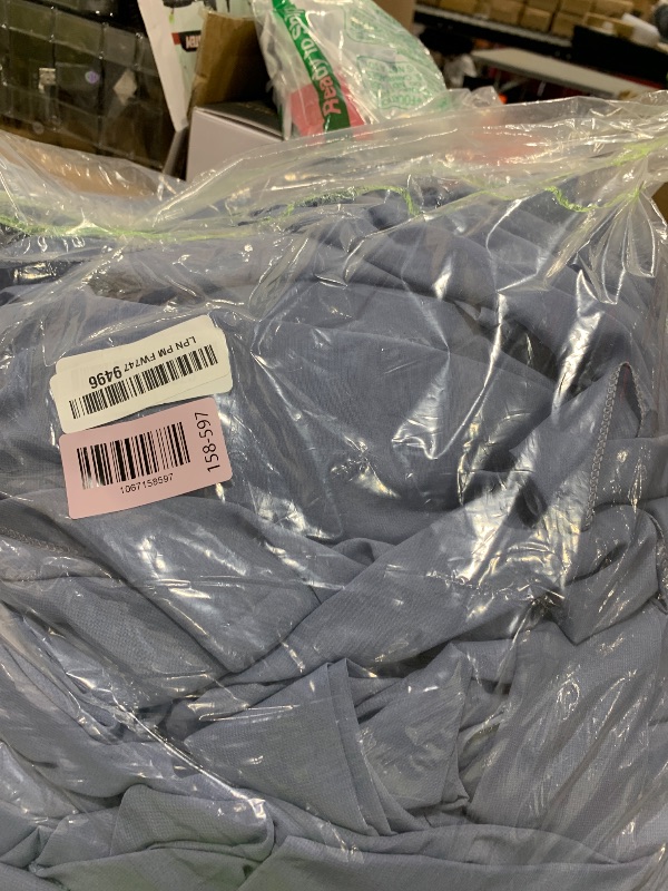 Photo 1 of 6 Panel Dusty Blue Wedding Drapes - 5ftx30ft Sheer Voile Chiffon Curtains for Arch, Party, Ceremony, Stage