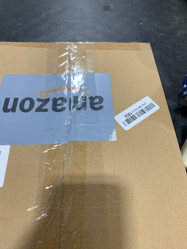 Photo 1 of Ambimall Floor Lamp with 3 Color Temperatures Bulb Set of 2, 64" Standing lamp with Linen lampshade for Bedroom, Minimalist Pole Lamp, Beige Shade & Black Pole