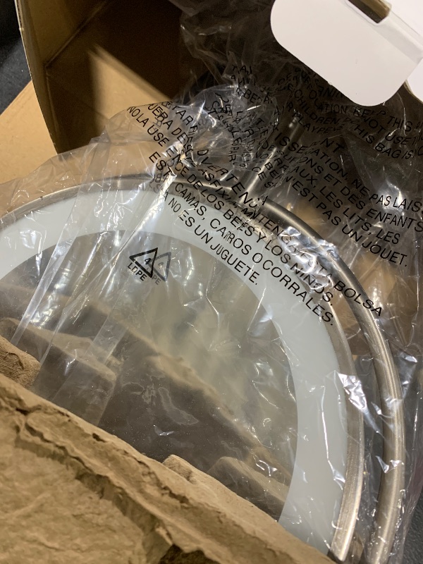 Photo 1 of Conair Lighted Makeup Mirror, Double-Sided LED Vanity Mirror with 1X/10X Magnification, 3 Light Settings, 3 Modes, 360° Rotation, Satin Nickel Finish