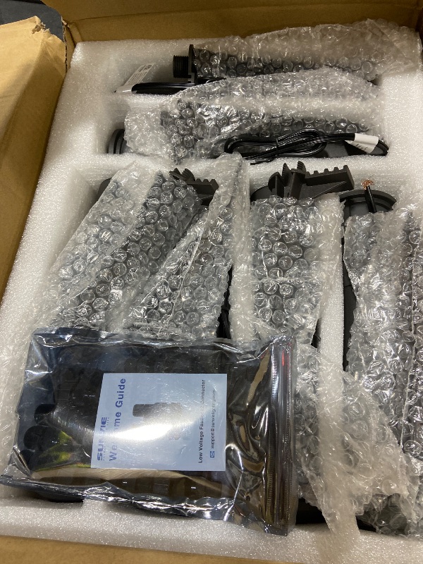 Photo 1 of SUNVIE 7 Inch Retaining Wall Lights 5W LED Hardscape Lighting 12V-24V Low Voltage Step Lights 3000K Warm White Waterproof Outdoor Landscape Lighting for Patio Walls Stairs, 12-Pack with Connectors