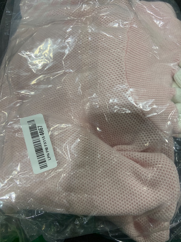 Photo 1 of Saodimallsu Womens Ruffle Short Sleeve Sweaters Casual Crew Neck Color Block Loose Knit Summer Trendy Pullover Tops Pink