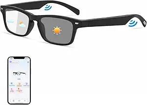Photo 1 of AI Smart Glasses for Men & Women with Chat GPT, AI Translation Bluetooth Glasses with 165+ Languages, Color-Change Lenses - UV & Blue Light Protection, Hands-Free Calls for Travel Meetings Business
