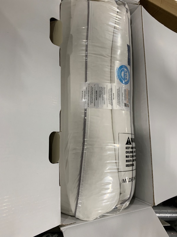 Photo 1 of King Size White Goose Down Pillow, 800+ Fill Power - Support for All Sleeping Positions (Back, Side, Stomach) with Pillowcase - Hotel Collection Style for Home, Guest Room, 20x34 Inches, 1 Pack