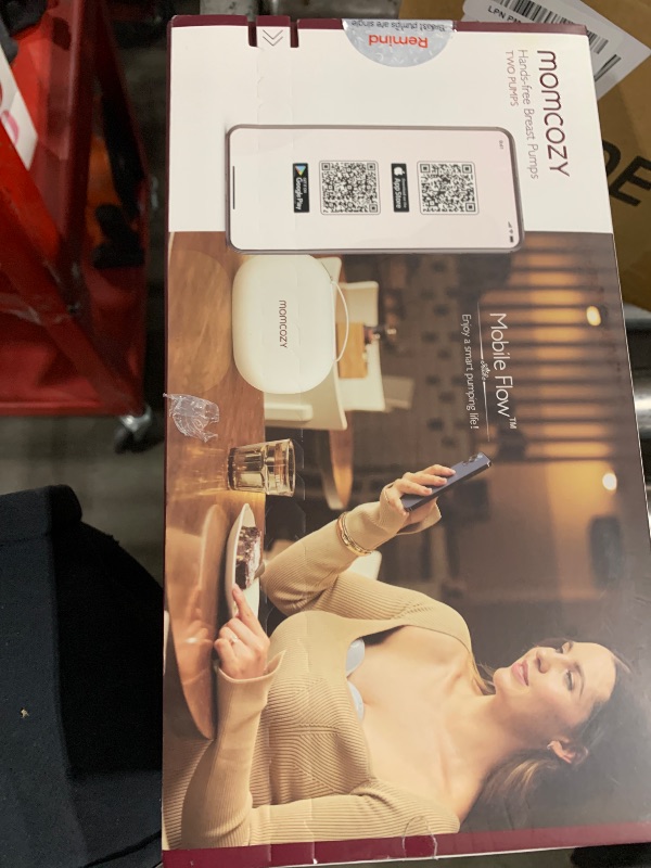 Photo 1 of Momcozy Breast Pump Hands Free Mobile Style | M6, Wearable Breastfeeding Pump Ideal Rhythm for More Milk, DoubleFit Flange More Fit & Discreet with 3 Modes & 9 Levels, 24mm - 1 Pack Cozy Red
