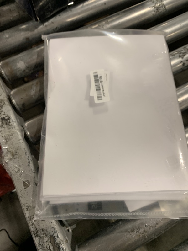 Photo 1 of 100 PCS Sticker Paper for Inkjet Printer, Printable Vinyl Sticker Paper Dries Quickly Vivid Colors, 8.5"x11" Tear Resistant Printable Vinyl, Glossy White, Inkjet & Laser Printer