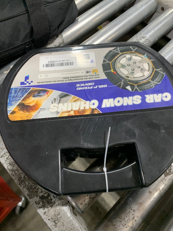 Photo 1 of Snow-Chains Auto Fixing 1 Min Quick Fit Easy Installation Tire-Chains, Portable Reusable Universal Emergency Tire Traction Chain for Passenger Car, Pickup Trucks and SUV - Set of 2 (HKN-110)