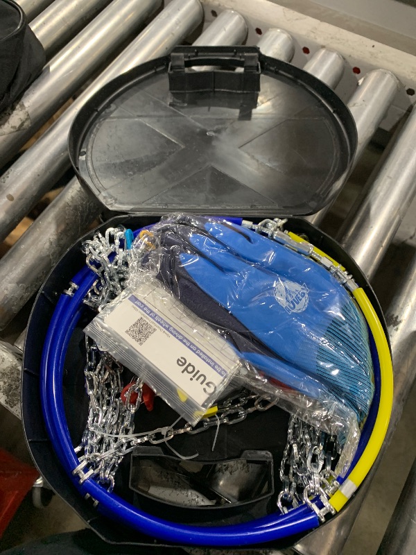 Photo 1 of Snow-Chains Auto Fixing 1 Min Quick Fit Easy Installation Tire-Chains, Portable Reusable Universal Emergency Tire Traction Chain for Passenger Car, Pickup Trucks and SUV - Set of 2 (HKN-110)