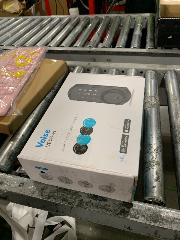 Photo 1 of Veise VE06-H Smart Front Door Lock Set, App Control, Keyless Entry Deadbolt with Lever Handle, Electronic Digital Touchscreen Keypad, Auto Lock, Easy Install, Satin Nickel