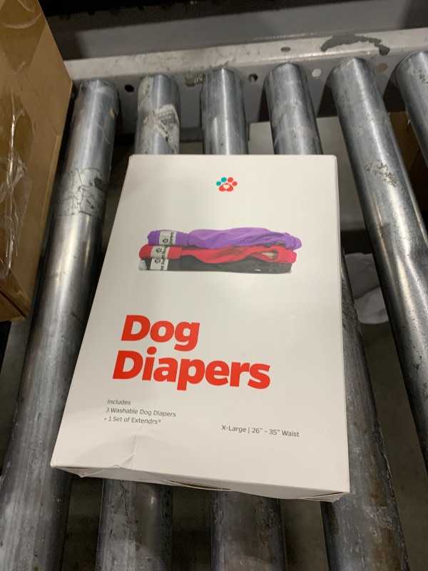 Photo 1 of Pet Parents® Washable Dog Diapers (3pack) + Extendrs® of Durable Doggie Diapers, Premium Dog Diapers Female (X-Large, Princess)