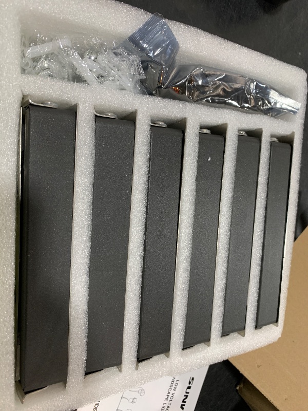 Photo 1 of SUNVIE 7 Inch Retaining Wall Lights 5W LED Hardscape Lighting 12V-24V Low Voltage Step Lights 3000K Warm White Waterproof Outdoor Landscape Lighting for Patio Walls Stairs, 12-Pack with Connectors