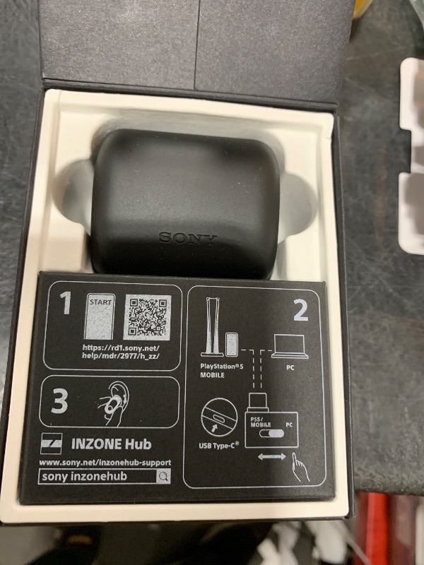 Photo 1 of Sony Inzone s Wireless Gaming Earbuds, Perfect for PlayStation® 5, for PC/PS5/Switch/Mobile, 48Hr Battery with Case, Noise Canceling, 360 Spatial Sound, 2.4GHz USB-C Dongle, WF-G700N Black