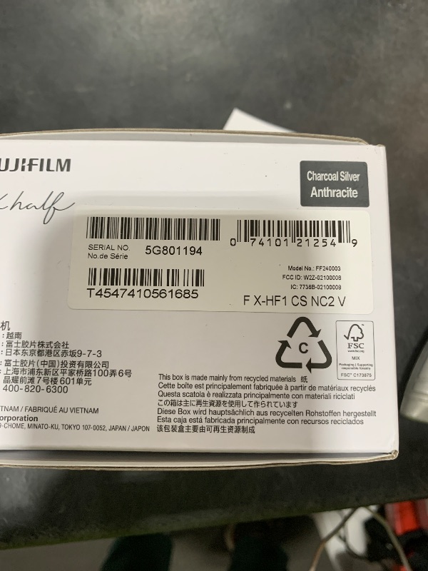 Photo 1 of FUJIFILM X Half Premium Compact Digital Camera (Charcoal Silver) Bundle with Carrying Case + 64GB Memory Card + Lens Cap Keeper + Memory Card Wallet + Hand Strap + More