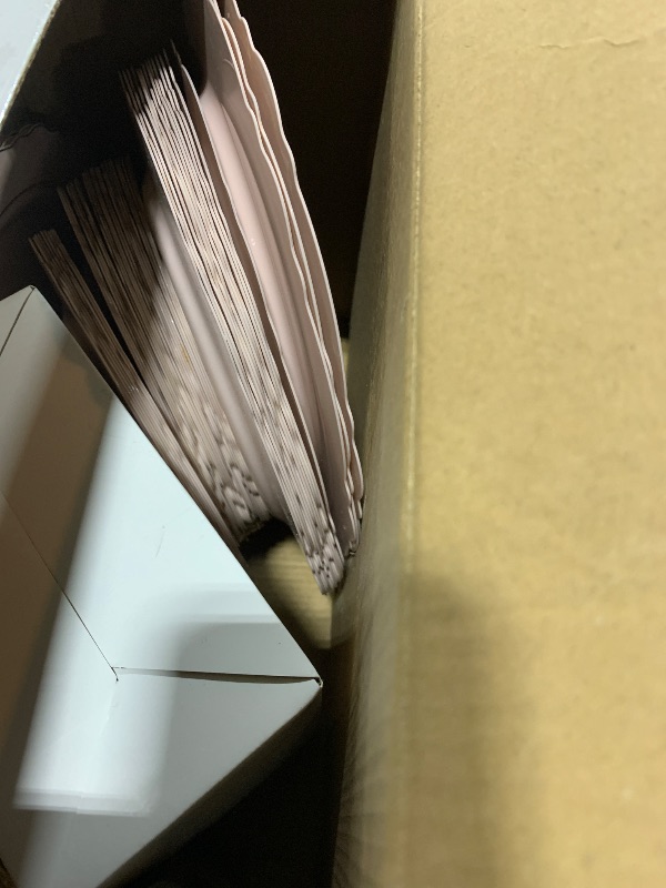 Photo 1 of Liacere 350PCS Pink Plates Disposable-PinK Plates 50guest Baroque Plastic Dinnerware include 100Plates, 50Pack Pre Rolled Napkins with Silverware 50Cups Perfect for Valentine's Day?Galentines Day