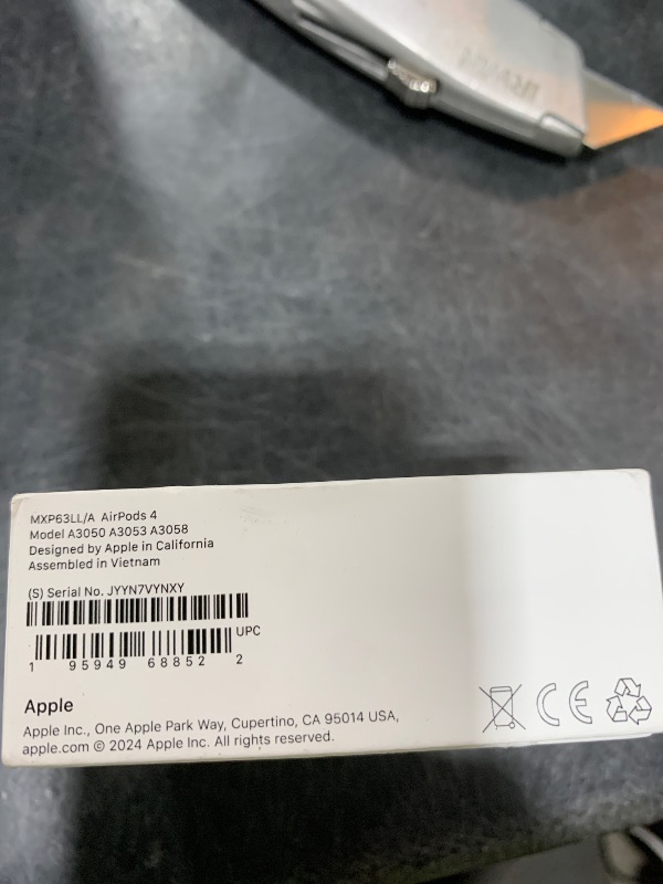 Photo 1 of Apple AirPods 4 Wireless Earbuds, Bluetooth Headphones, Personalized Spatial Audio, Sweat and Water Resistant, USB-C Charging Case, H2 Chip, Up to 30 Hours of Battery Life, Effortless Setup for iPhone