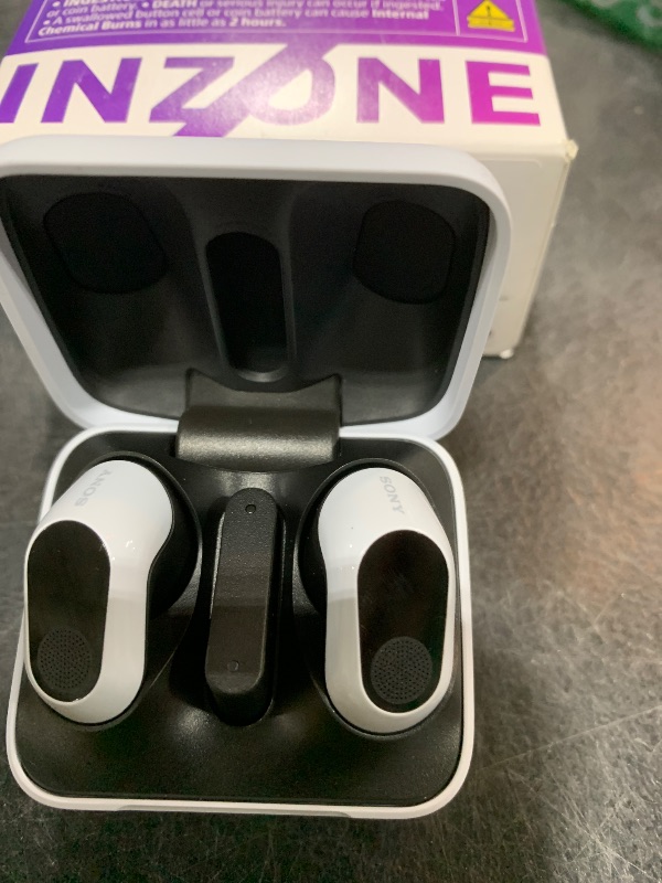 Photo 1 of Sony WFG700N/W INZONE Buds Truly Wireless Noise Cancelling Gaming Earbuds, White Bundle with 2 YR CPS Enhanced Protection Pack and Audio Essentials Software