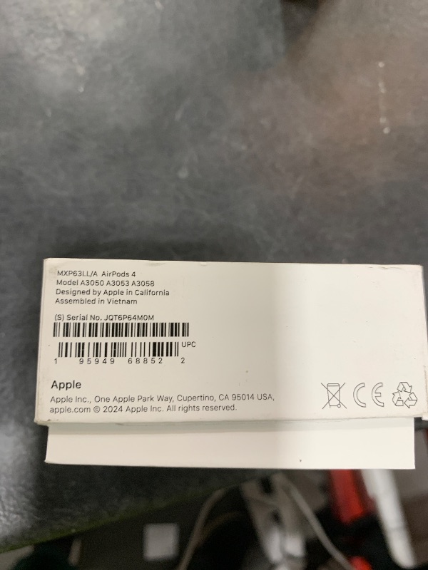 Photo 1 of Apple AirPods 4 Wireless Earbuds, Bluetooth Headphones, Personalized Spatial Audio, Sweat and Water Resistant, USB-C Charging Case, H2 Chip, Up to 30 Hours of Battery Life, Effortless Setup for iPhone