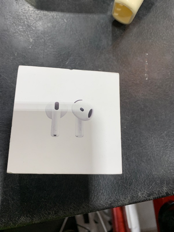 Photo 1 of Apple AirPods 4 Wireless Earbuds, Bluetooth Headphones, Personalized Spatial Audio, Sweat and Water Resistant, USB-C Charging Case, H2 Chip, Up to 30 Hours of Battery Life, Effortless Setup for iPhone
