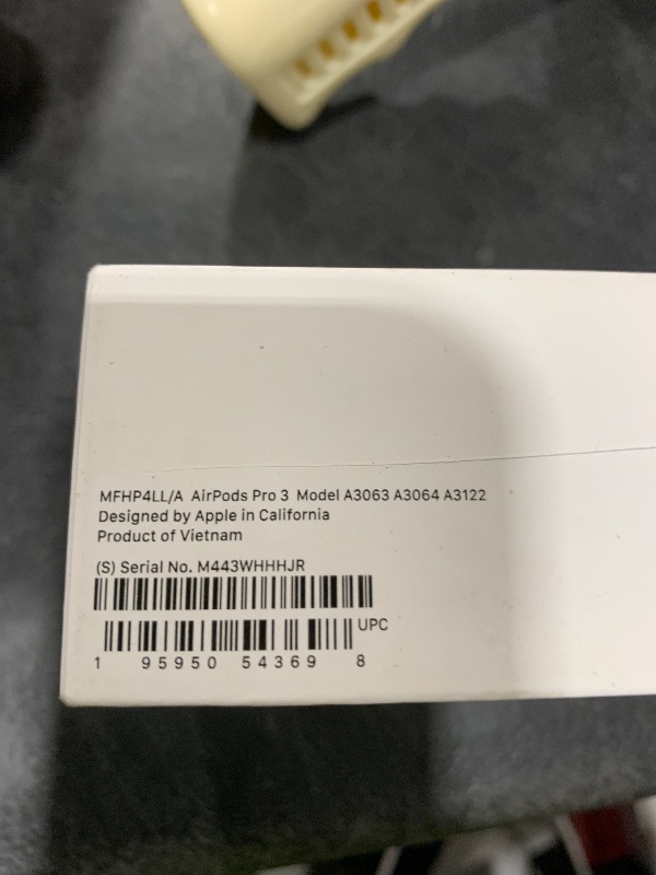 Photo 1 of Apple AirPods Pro 3 Wireless Earbuds, Active Noise Cancellation, Live Translation, Heart Rate Sensing,Hearing Aid Feature,Bluetooth Headphones,Spatial Audio, High-Fidelity Sound, USB-C Charging, White