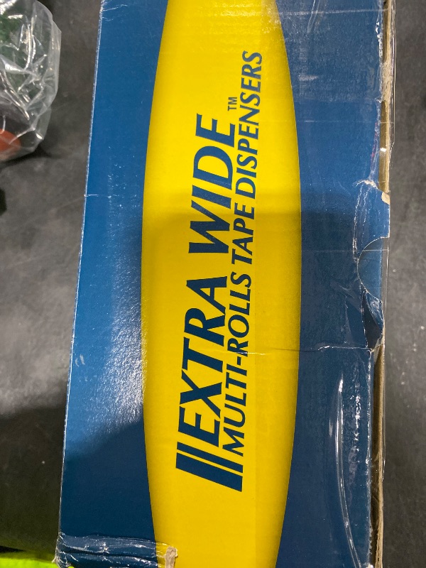 Photo 1 of WOD TTD3SD Tabletop Multi-Roll Steel Desktop Tape Dispenser, Blue & Gray - Fits Tape up to 3 inch Wide, Holds 3 inch core, Weighted Rubber Base for Stability