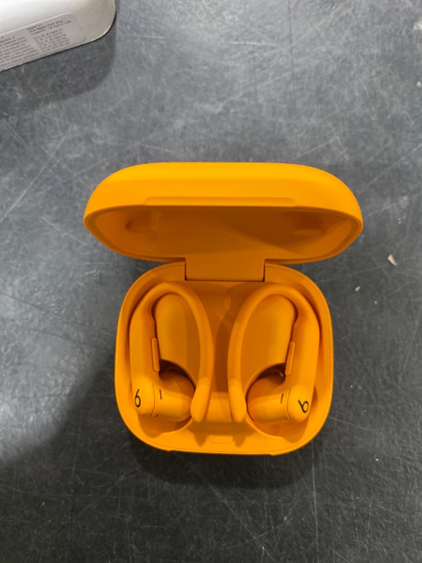 Photo 1 of Beats Powerbeats Pro 2 - Wireless Noise Cancelling Workout Earbuds with Secure- Fit Earhooks, Up to 45-Hour Battery with Charging Case, Sweat & Water Resistant, Heart Rate Monitoring - Electric Orange
