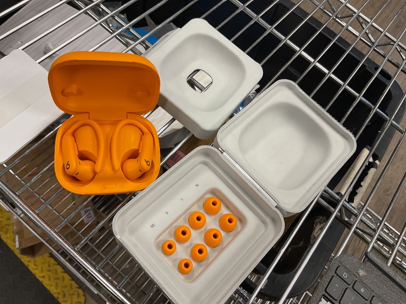 Photo 1 of Beats Powerbeats Pro 2 - Wireless Noise Cancelling Workout Earbuds with Secure- Fit Earhooks, Up to 45-Hour Battery with Charging Case, Sweat & Water Resistant, Heart Rate Monitoring - Electric Orange