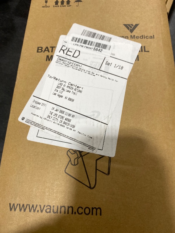 Photo 1 of Vaunn Medical Bathtub Handle Grab Bar and Safety Rails for Seniors, Height Adjustable Tub Handles