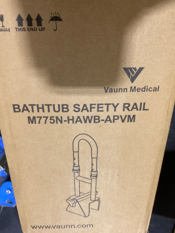Photo 1 of Vaunn Medical Bathtub Handle Grab Bar and Safety Rails for Seniors, Height Adjustable Tub Handles