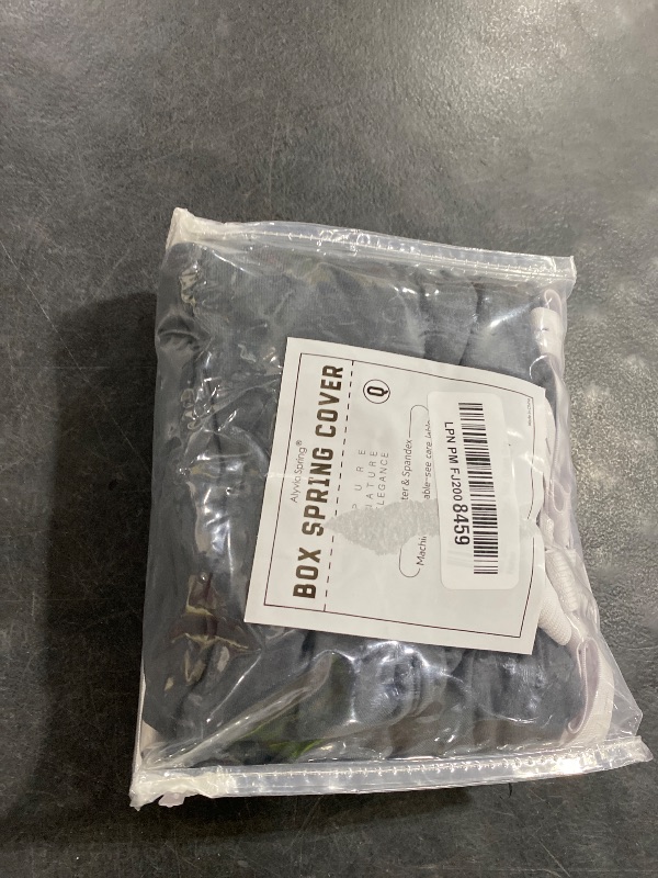 Photo 1 of Box Spring Cover Queen/Cal Queen Size - Jersey Knit & Stretchy Wrap Around 4 Sides, Alternative for Bed Skirt, Gray