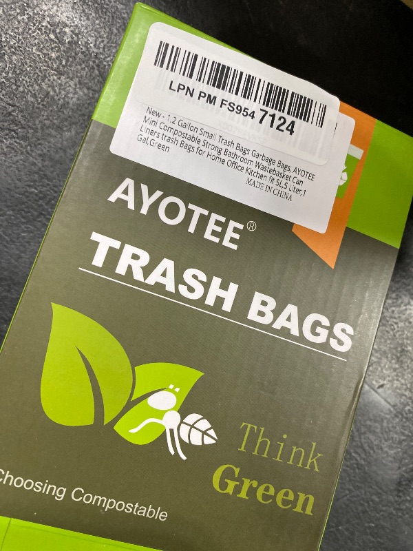 Photo 1 of 1.2 Gallon Small Trash Bags Garbage Bags, AYOTEE Mini Compostable Strong Bathroom Wastebasket Can Liners trash Bags for Home Office Kitchen fit 5L,5 Liter,1 Gal,Green