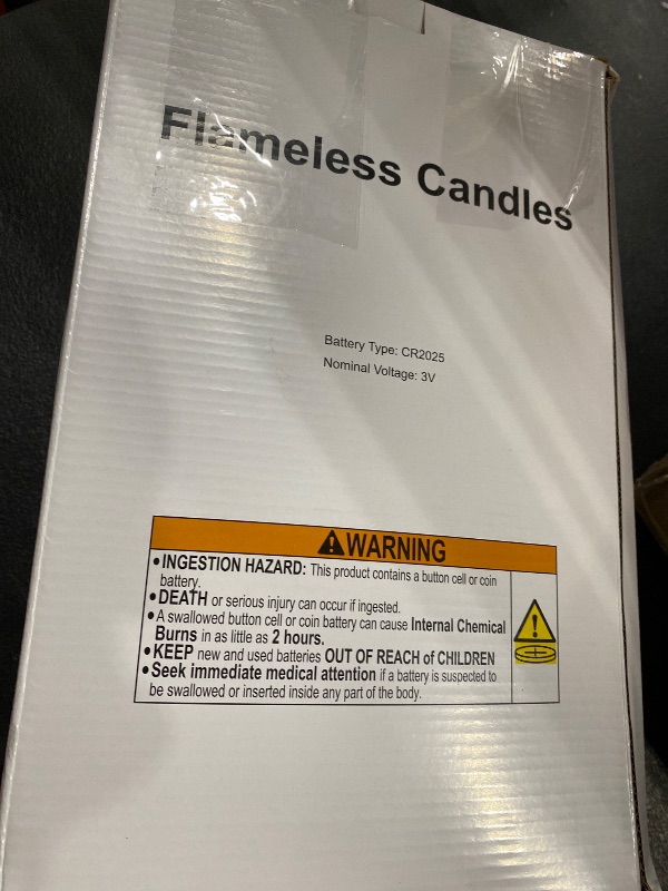 Photo 1 of Homemory Outdoor Waterproof Flameless LED Candles 4" x 12", Battery Operated Large Pillar Candles with Remote & Timer, Long Lasting for Outdoor Lanterns & Patio, White, Set of 2