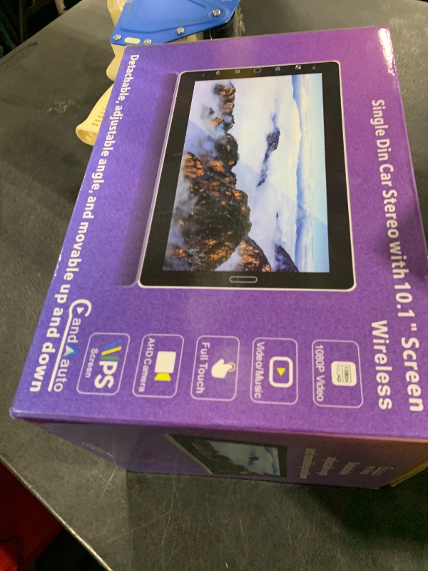 Photo 1 of 10.1 inch Single Din Touchscreen Radio 10 inch Car Stereo with Wireless Carplay Support AM FM Radio/YouTube Video/Bluetooth/Car Play/Android Auto + Backup Camera + Mic