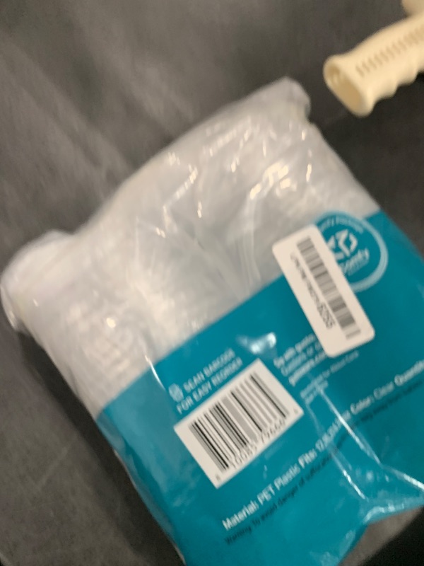 Photo 1 of [100 Count] Crystal Clear Strawless PET Plastic Lids for 12, 16, 20 & 24 oz. Milkshake Cups