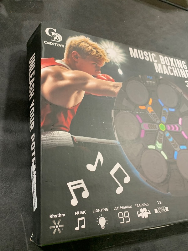 Photo 1 of **INCOMPLETE** Oppvoci Upgraded Music Punching Machine for Kids and Adults, Wall Boxing Punching Pad with Bluetooth & Rhythm Lights, 3 Speed Modes, Home Fitness Boxing Equipment with Gloves for Boys Girls Teenagers