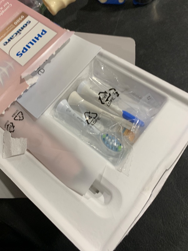 Photo 1 of Philips Sonicare DiamondClean Smart 9500 Electric Toothbrush, Sonic Toothbrush with App, Pressure Sensor, Brush Head Detection, 5 Brushing Modes and 3 Intensity Levels, Pink, Model HX9923/21