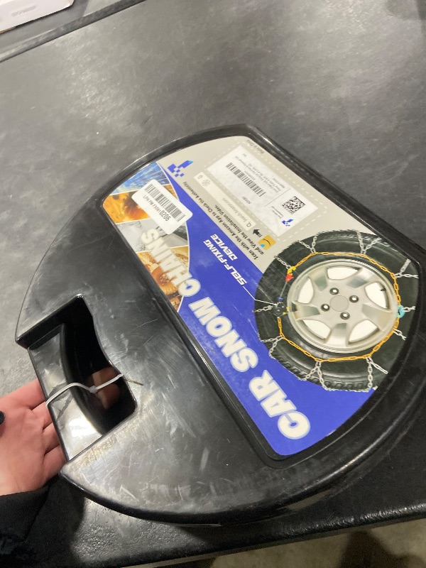 Photo 1 of Snow-Chains Auto Fixing 1 Min Quick Fit Easy Installation Tire-Chains, Portable Reusable Universal Emergency Tire Traction Chain for Passenger Car, Pickup Trucks and SUV - Set of 2 (HKN-100)