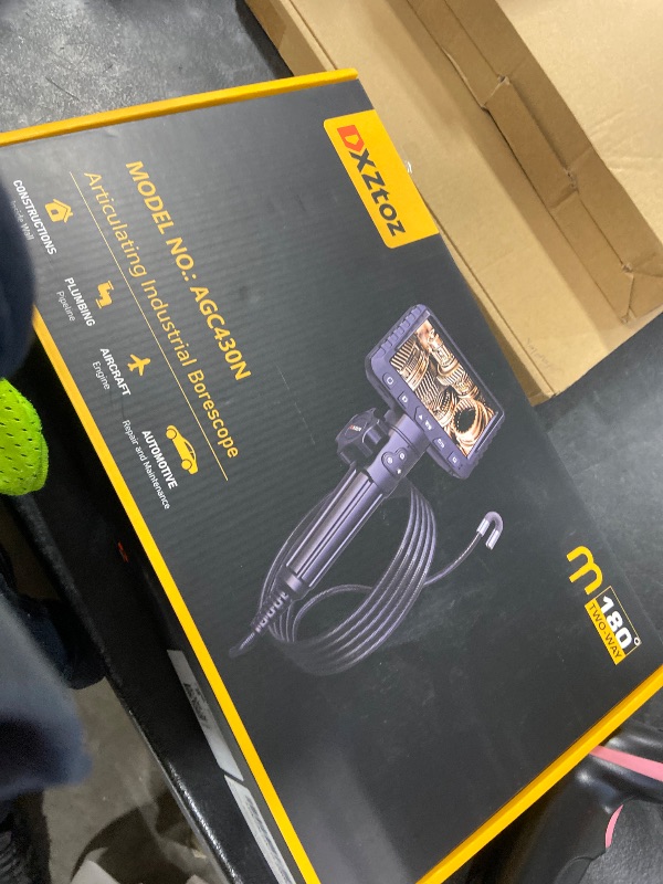 Photo 1 of DXZtoz Two-Way Articulating Borescope with Light, Video Industrial Endoscope Inspection Camera with 0.33in Articulated Scope for Engine Automotive Aircraft Mechanics- 5.5FT