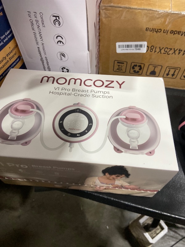 Photo 1 of Momcozy Breast Pump V1 Pro Hospital-Grade, Hands-Free & Portable Wearable Pump, Upgraded Electric Pump with 3 Fine-Tuned Rhythms|15 Levels, Come with Leak-Proof DoubleFit Flange, Cozy Red.