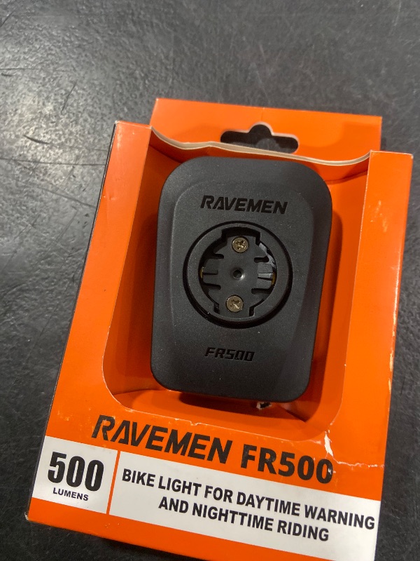 Photo 1 of RAVEMEN FR500 Bike Front Light for Night Daytime Riding, Compatible with Garmin/Wahoo Computers, 6 Modes, Auto On/Off, Side Visible, USB-C Rechargeable & Output Bicycle Headlight for Road Urban Biking