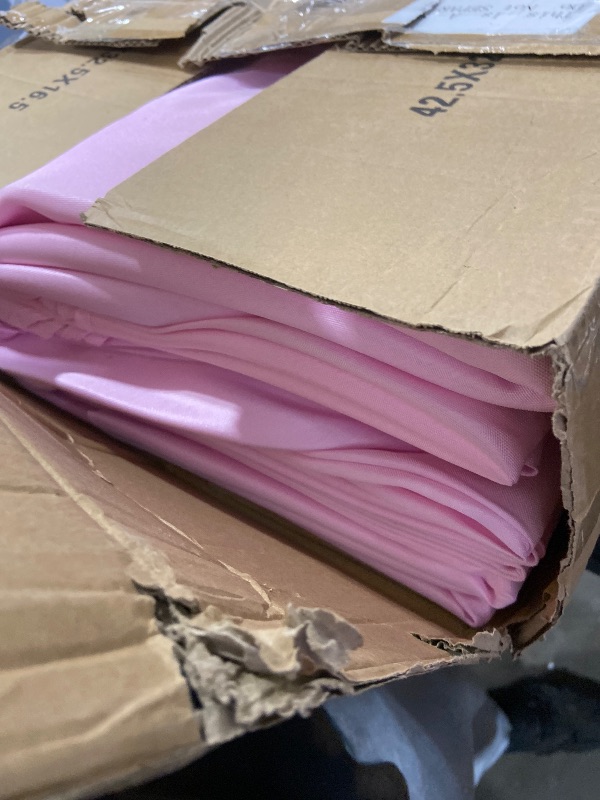 Photo 1 of Dailyset 6-Pack Pink Round Tablecloths, 120 Inches, Stain-Resistant Polyester for 5-6 Ft Round Tables - Washable Table Covers for Weddings, Banquets, Birthday Parties, Events